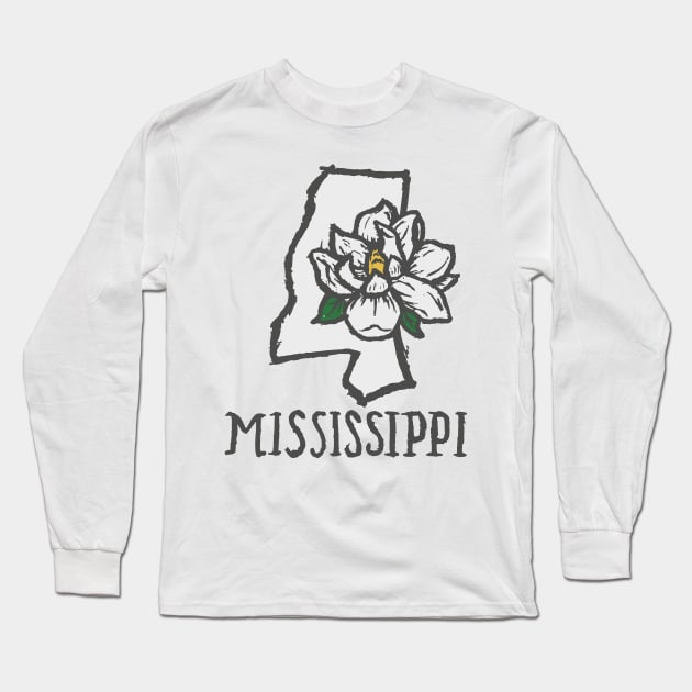 MISSISSIPPI 08 Long Sleeve T-Shirt by Very Simple Graph